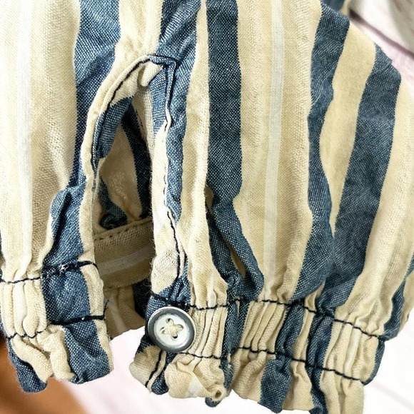 We The Free Striped Button Down Oversized Cotton Women's Shirt XS - Picture 4 of 12